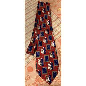 Vtg Christmas Santa Silk Tie Robert Talbott Best of Class Norm Thompson Portland